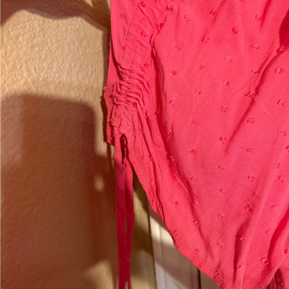 Torrid Pink Wrap Sundress with Tie Front and Plunge Neckline - Picture 4 of 4